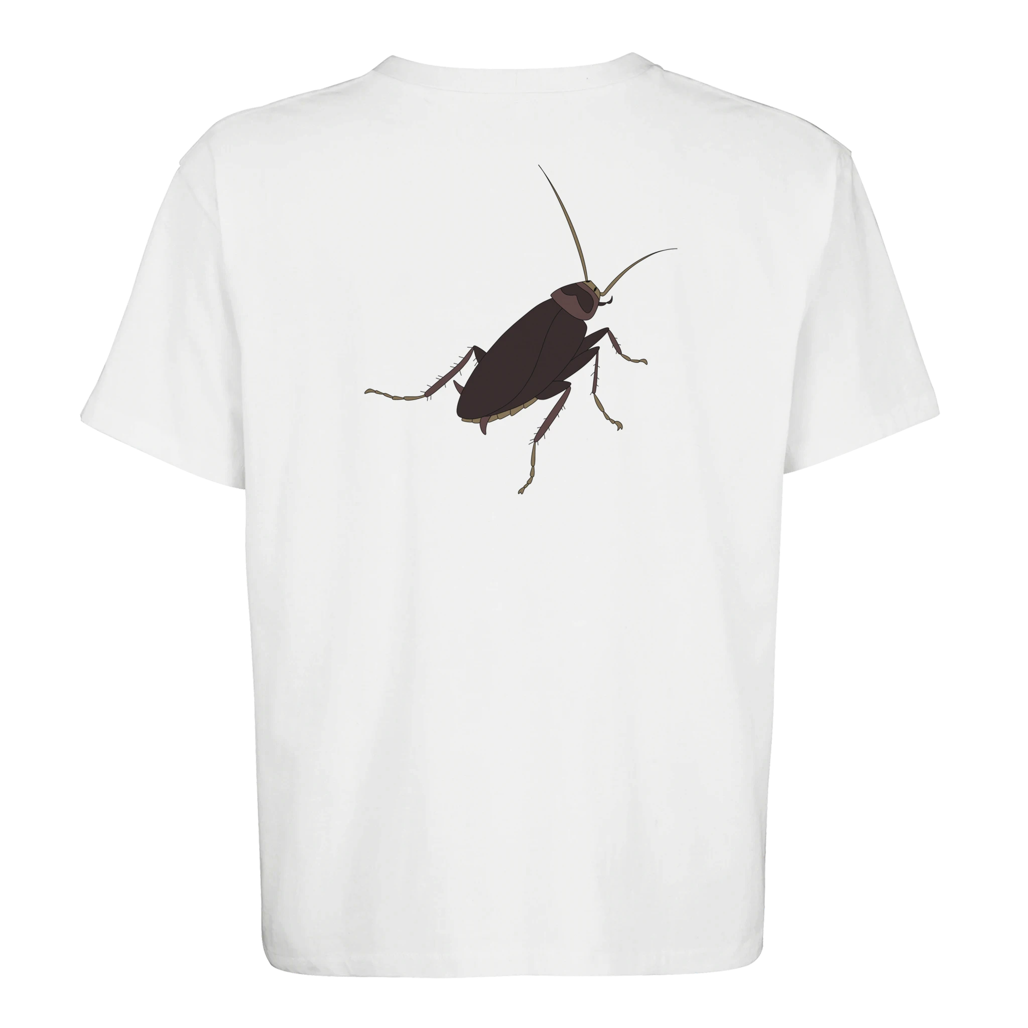 T-shirt blanc imprimé d'une illustration de cafard, collection Sale bête